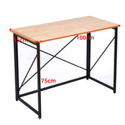 Minimalist Computer Desk with X-Frame Design showing dimensions: height 45cm, width 100cm, depth 75cm.
