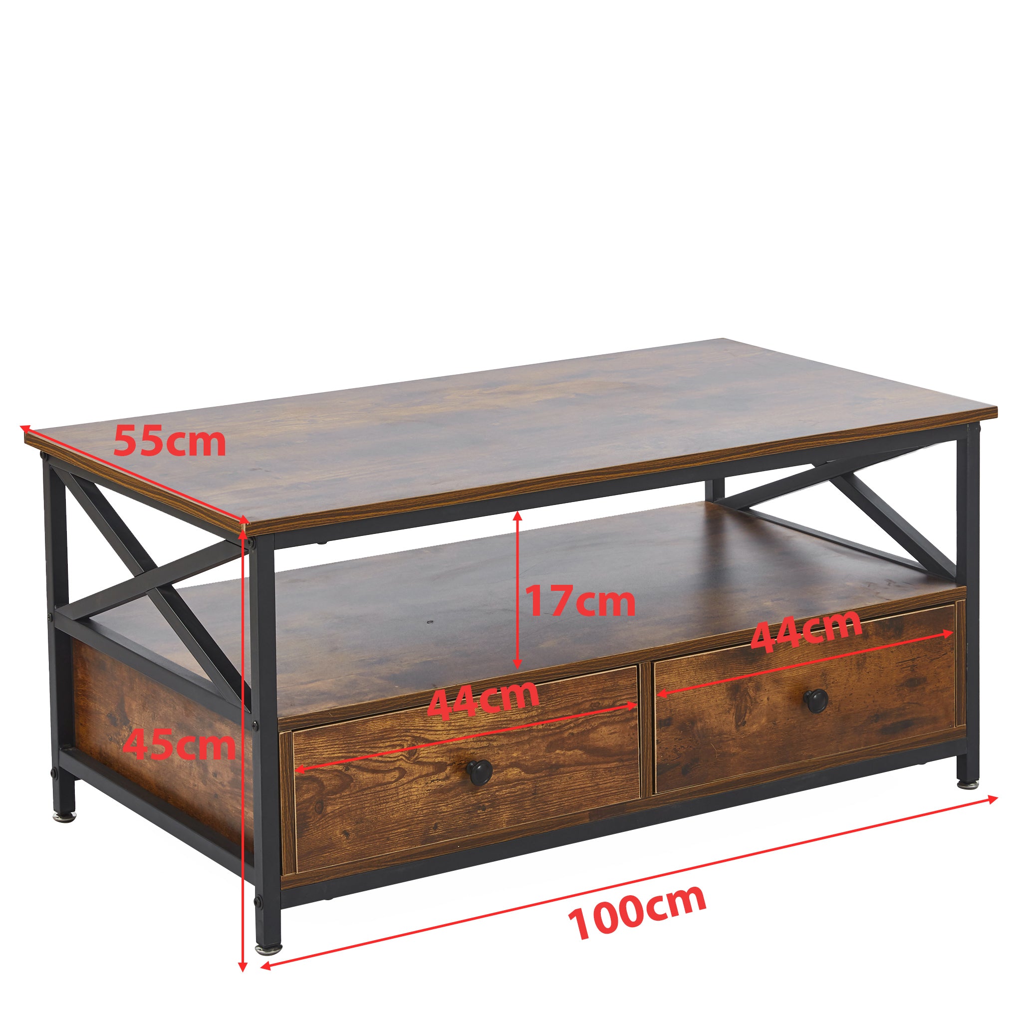 Coffee Table Side End Table with Storage Shelf CT-110