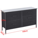 Black dresser with dimensions labeled on a white background | Artisansa SA