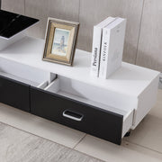 Extendable TV Stand with Marble Top & Storage
