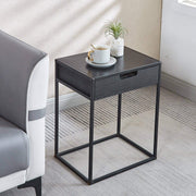 Iron Frame Nightstand with Drawer OT-2107 featuring a modern design and convenient storage for any living space.