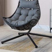 Hammock swing chair F95 with gray cushion on a wooden floor | Artisansa SA