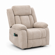 KJ-8819 power lift massage recliner chair with lumbar heat and chenille upholstery