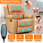 Dakota electric massage recliner chair with supportive PU leather cushioning