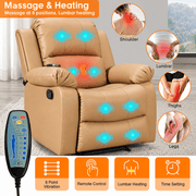 Dakota electric massage recliner chair with supportive PU leather cushioning