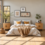 Oval Side Table with Storage and Sliding Tambour Doors
