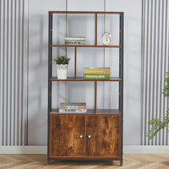 Bookcase Storage Shelves Bookshelf BS-04 buring wood