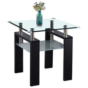 Two Tier Square Glass Coffee Table CT-A09 – product image 11