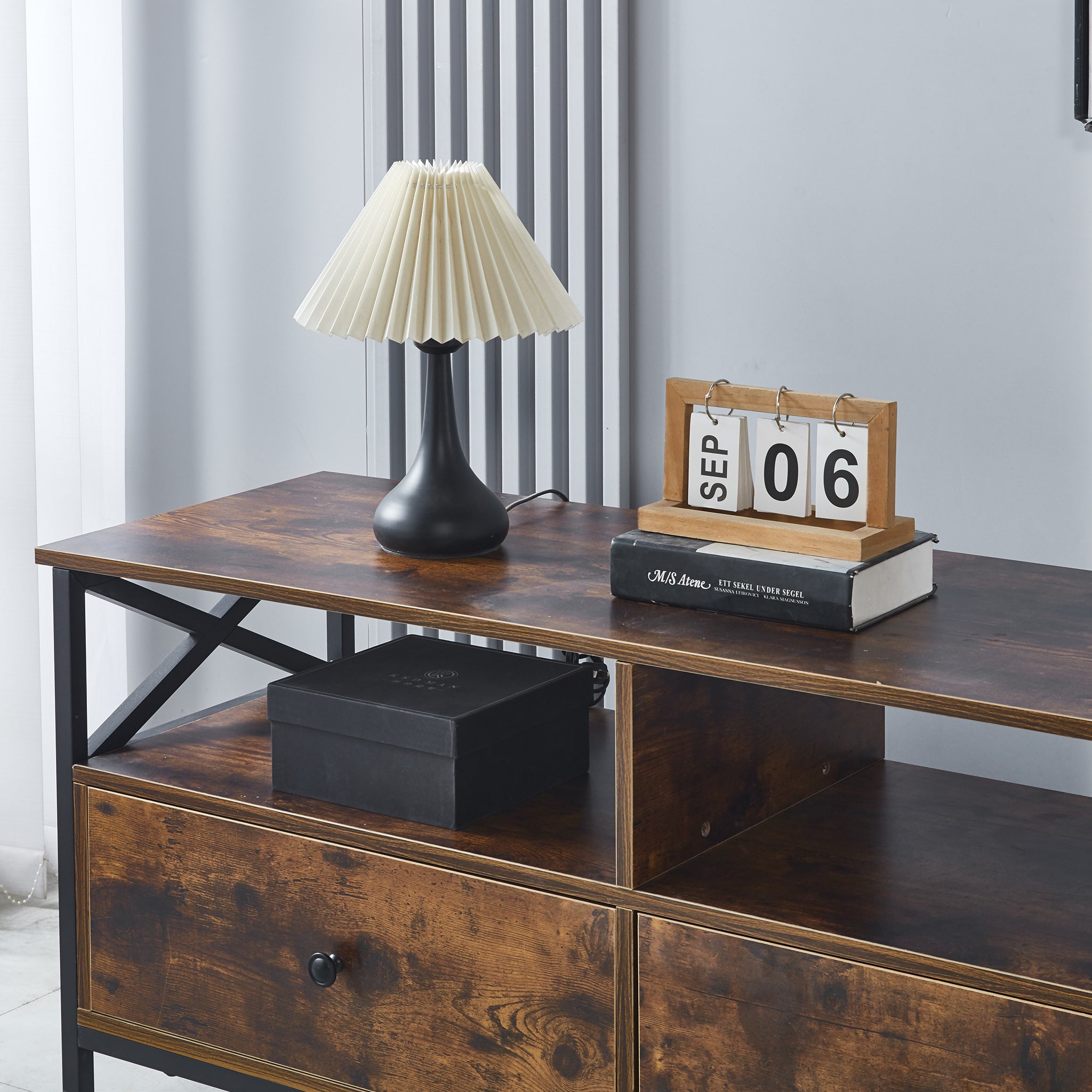 TV Stand Media Console with Storage Shelves TV-14