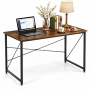 100cm Burningwood folding computer desk with black metal frame on a white background