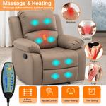 Dakota CR-2030 electric massage recliner chair with heat and manual recline