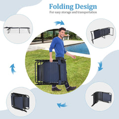 Sun Lounger Folding Reclining Chair BSC-007 BLUE