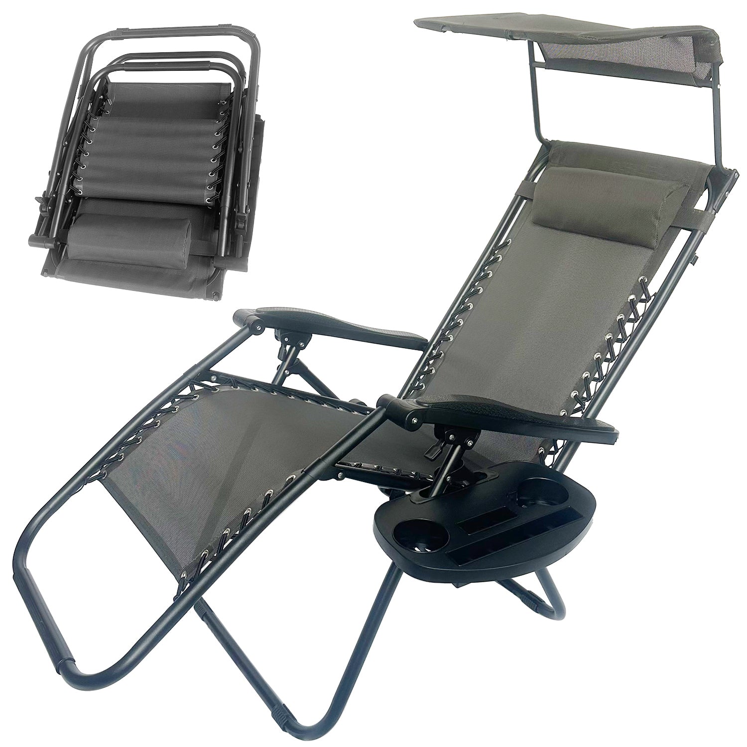 Sun Lounger Recliner Chair BSC-005 Grey