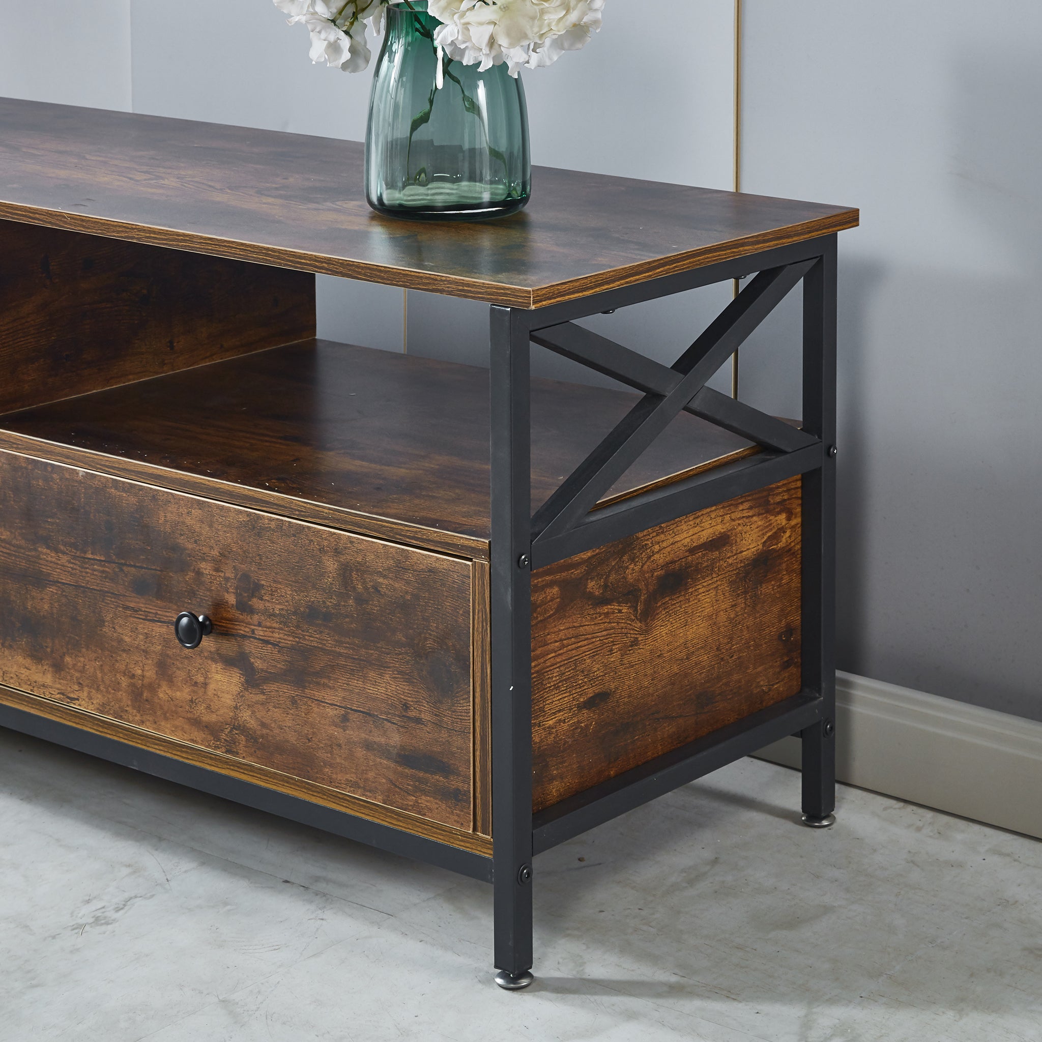 TV Stand Media Console with Storage Shelves TV-14