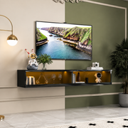 Modern 180cm LED Entertainment Unit with RGB Lights