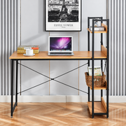 120cm Computer Desk with Reversible Shelves and Hooks