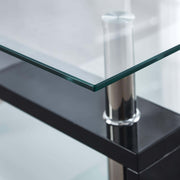 Two Tier Rectangular Glass Coffee Table A101