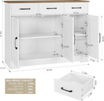 Barn-style kitchen cabinet doors open showing adjustable interior shelves