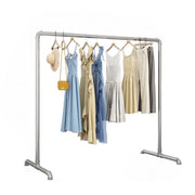 Double clothes rack CDR-02 with dresses and hat on white background | Artisansa SA