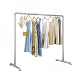 Double clothes rack CDR-02 with dresses and hat on white background | Artisansa SA
