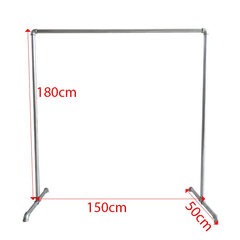 Double clothes rack CDR-02 with dimensions labeled on white background | Artisansa SA