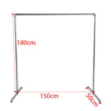 Double clothes rack CDR-02 with dimensions labeled on white background | Artisansa SA