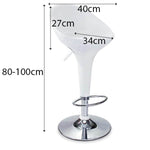 Close-up of acrylic dome bar stool seat and chrome footrest | Artisansa SA