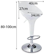 Close-up of acrylic dome bar stool seat and chrome footrest | Artisansa SA