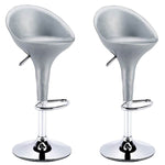 Grey acrylic dome bar stool set of 2 - contemporary design for kitchen counter or home bar | Artisansa SA