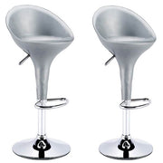 Grey acrylic dome bar stool set of 2 - contemporary design for kitchen counter or home bar | Artisansa SA