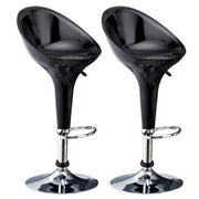 Black acrylic dome bar stool set of 2 - contemporary design for kitchen counter or home bar | Artisansa SA