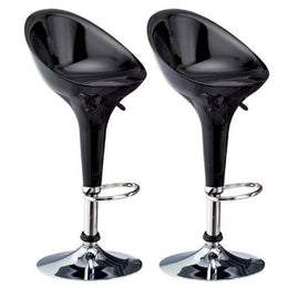 Black acrylic dome bar stool set of 2 - contemporary design for kitchen counter or home bar | Artisansa SA