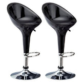 Black acrylic dome bar stool set of 2 - contemporary design for kitchen counter or home bar | Artisansa SA