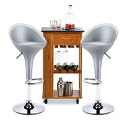Acrylic dome bar stool set of 2 placed under a modern kitchen island | Artisansa SA