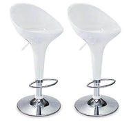 White acrylic dome bar stool set of 2 - contemporary design for kitchen counter or home bar | Artisansa SA