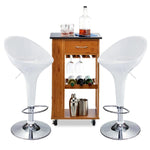 Side view of acrylic dome bar stool with chrome base and footrest | Artisansa SA