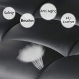 Leather Office Chair Adjustable Counter Chairs (Set of 2) CR-B16