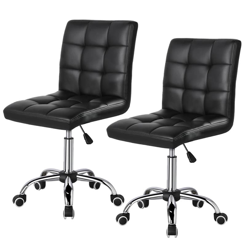 Leather Office Chair Adjustable Counter Chairs (Set of 2) CR-B16