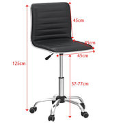 Adjustable Bar Stool Set CR-B17 with ergonomic black PU leather seat and adjustable height from 57 to 77 cm.