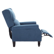 Micasa push back recliner chair shown in a side view with extended footrest and plush upholstery.