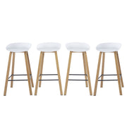 Modern Scandinavian kitchen bar chairs set of 4 with wood effect legs