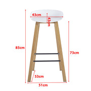 Scandinavian Kitchen Bar Chairs Set of 4