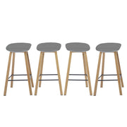 Modern Scandinavian kitchen bar chairs set of 4 with wood effect legs