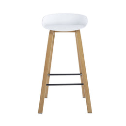 Modern Scandinavian kitchen bar chairs set of with wood effect legs