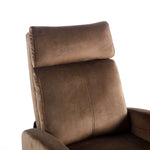 Close-up of the plush headrest and back of the CR-KJ2003 Recliner Chair, showcasing its comfort and design.