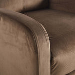 Close-up view of the plush fabric and armrest details of the Recliner Chair CR-KJ2003, showcasing its comfort and design.