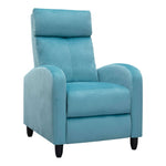 Recliner Chair CR-KJ2003 in a stylish blue, featuring plush cushions for ultimate comfort and relaxation.