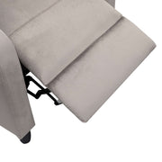 Close-up of the CR-KJ2003 Recliner Chair footrest extended for ultimate relaxation.
