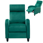 Stylish teal Recliner Chair CR-KJ2003 with plush cushions, perfect for relaxation and comfort.