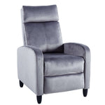 Recliner Chair CR-KJ2003 in modern gray upholstery, featuring plush upholstery and sleek design for ultimate comfort.